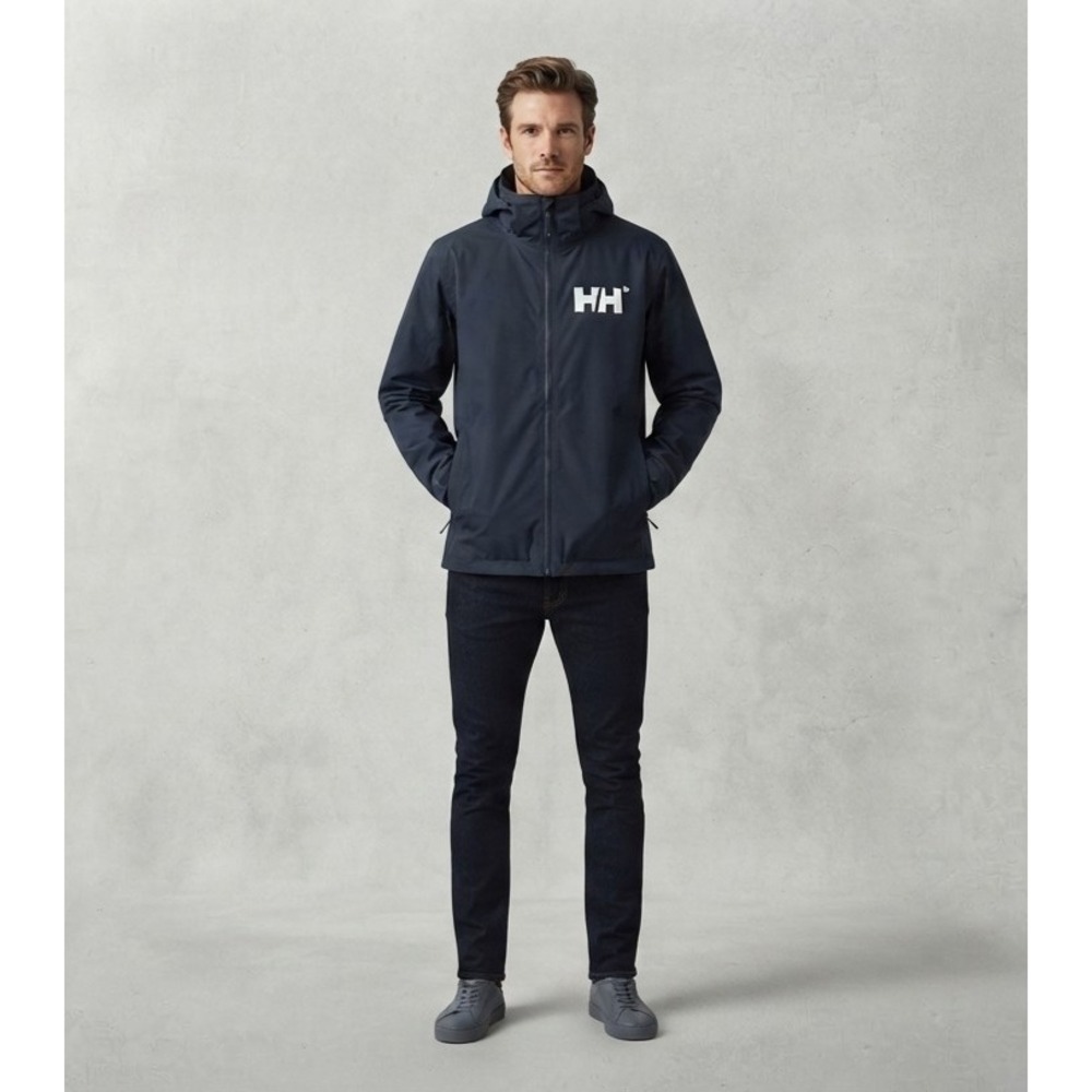 Helly Hansen Dubliner Waterproof Jacket Men's Medium Blue Helly Tech Rain Coat M